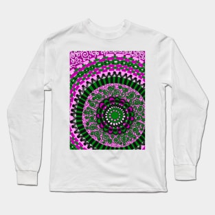 Pink and Green Mandala Long Sleeve T-Shirt